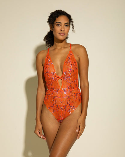 COSABELLA PARADISO PLUNGE TEDDY SICILIAN ORANGE: SIZE LARGE