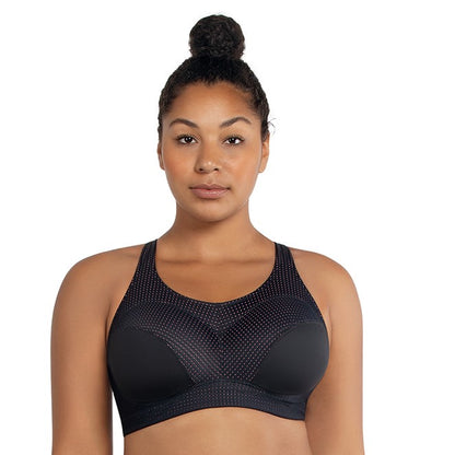 PARFAIT POWER FIT SPORTS BRA: BLACK/BLUSH