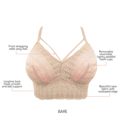 PARFAIT MIA LACE BRALETTE: BARE