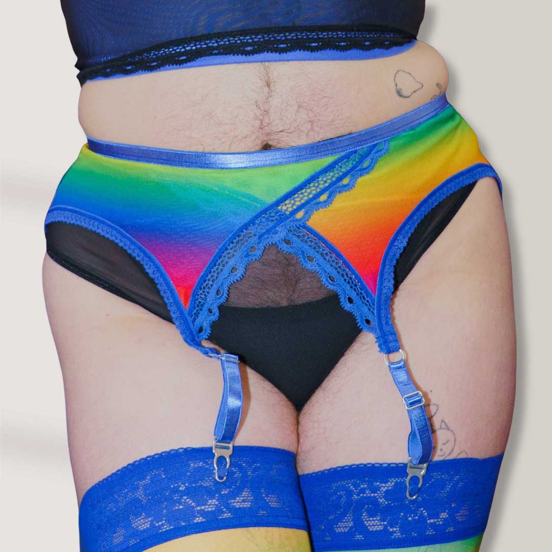 Rainbow Bright Adjustable Garter Belt