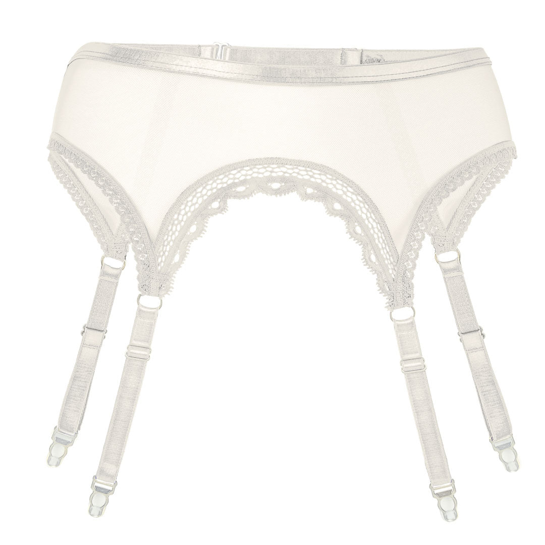 Pearl Sheerly Mesh Adjustable Garter Belt - Final few!
