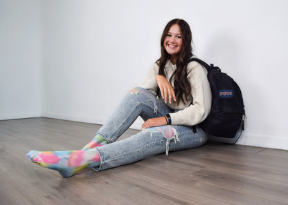 KIX'IES GILLY RAINBOW TIE-DYE THIGH HIGHS