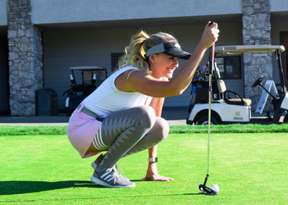 KIX'IES GOLF COLLECTION: GREY ARGYLE THIGH HIGHS