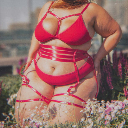 Hot Pink Hearts of Venus Strappy Waist Cincher - Final stock