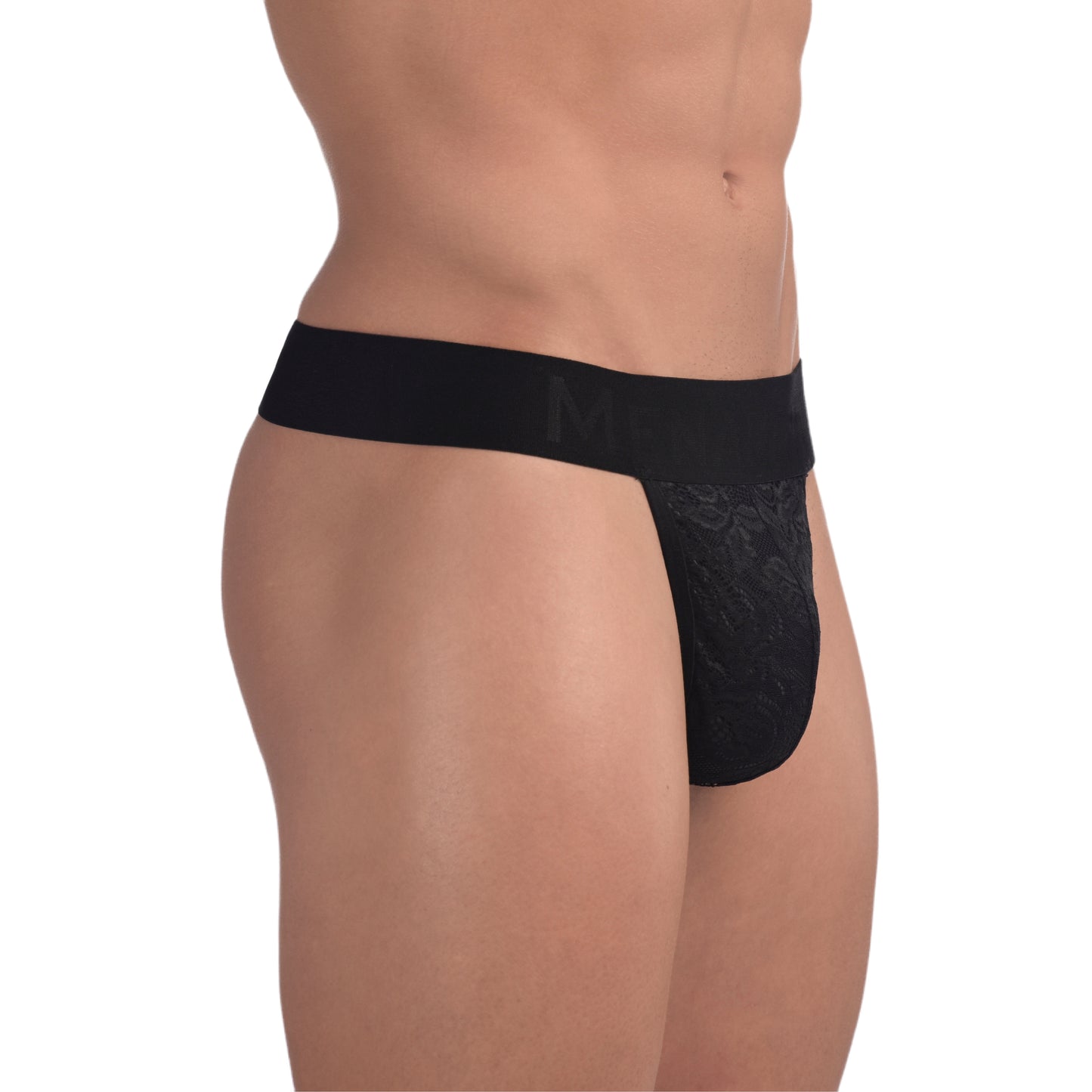 MENAGERIE INTIMATES BAND THONG BLACK ROSE