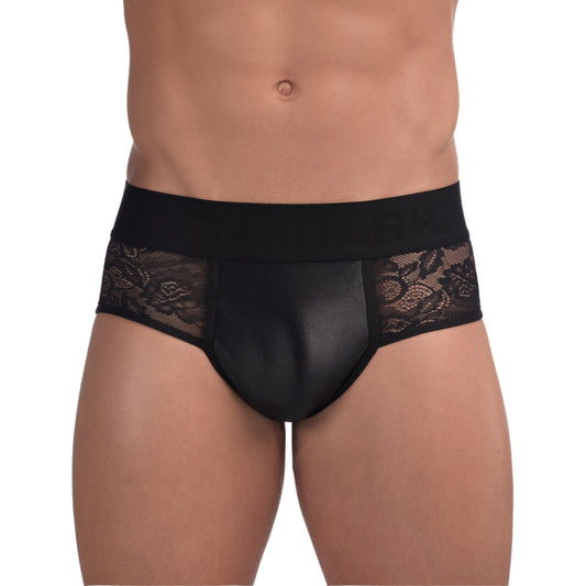 MENAGERIE INTIMATES HIP BRIEF BLACK ROSE