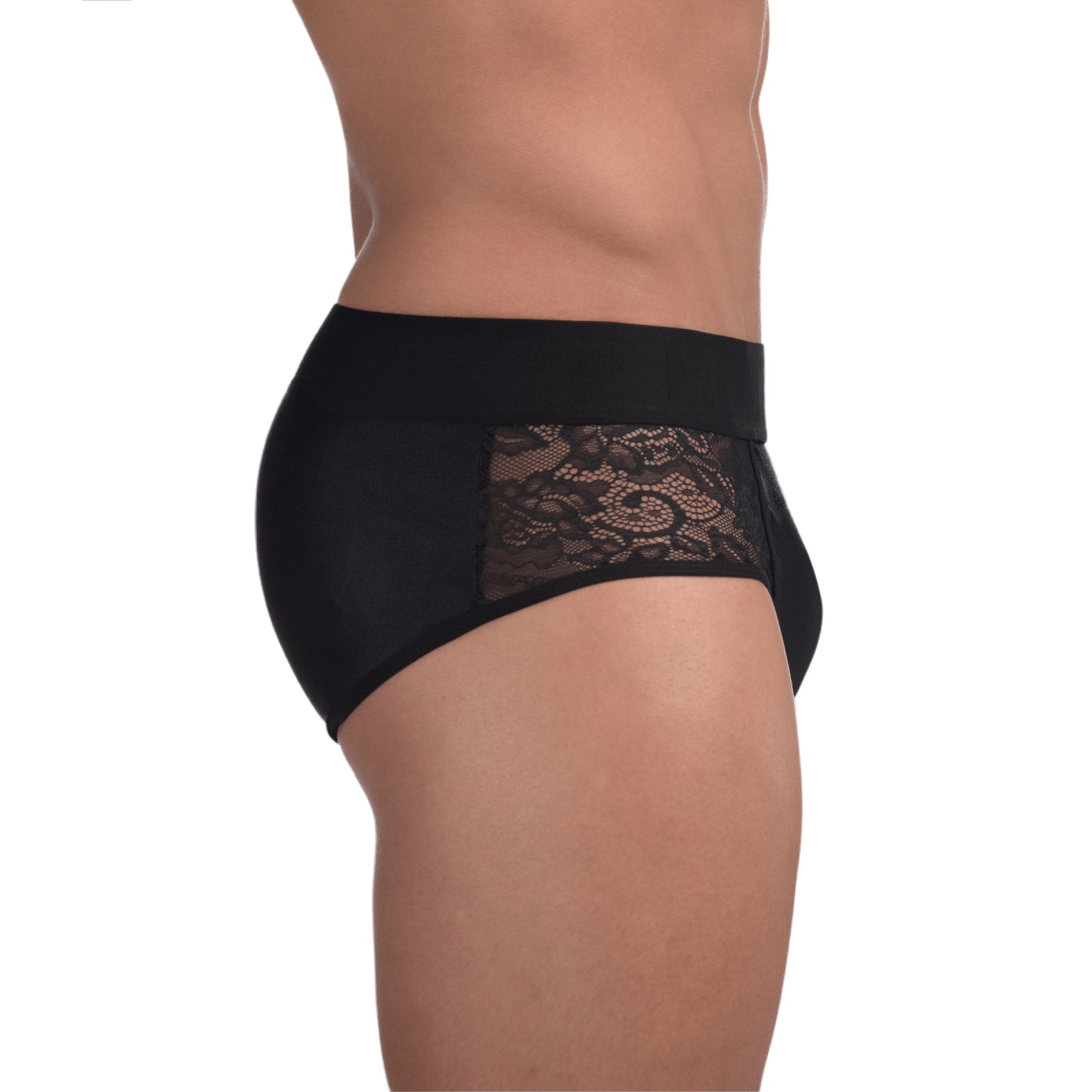 MENAGERIE INTIMATES HIP BRIEF BLACK ROSE