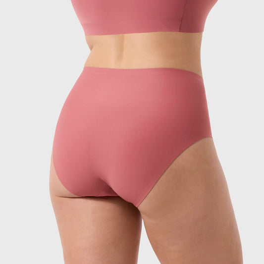 EVELYN BOBBIE HIGH WAIST BIKINI: PINK CANYON