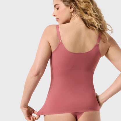 EVELYN BOBBIE STRUCTURED SCOOP TANK: PINK CANYON