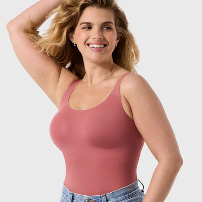 EVELYN BOBBIE STRUCTURED SCOOP TANK: PINK CANYON