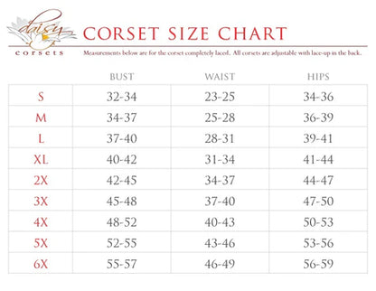 DAISY CORSETS LAVISH WET LOOK BLACK UNDERBUST CORSET