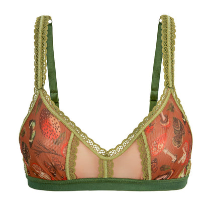 Mushroom Fairy Peekaboo Mesh Adjustable Bralette - Final stock