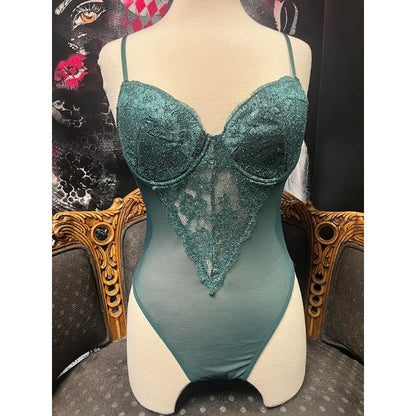FOREVER 21 GREEN BODYSUIT NWT (LARGE)
