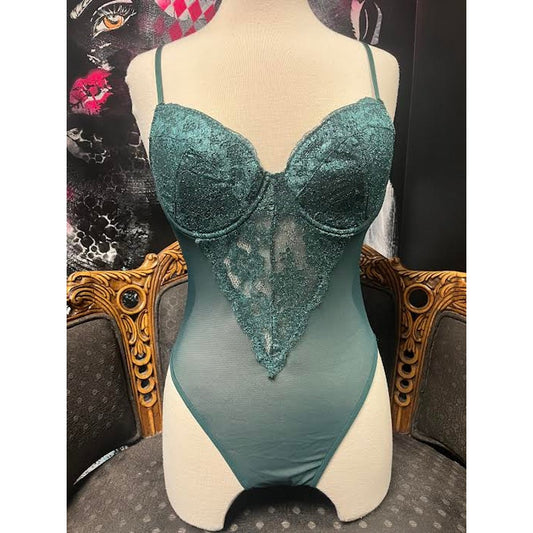FOREVER 21 GREEN BODYSUIT NWT (LARGE)