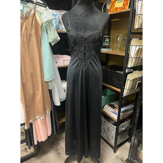 VINTAGE LUCY PEIGNOIR BLACK SET (SMALL)