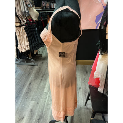 VINTAGE KAYSER PEACH SLIP DRESS (SIZE 34 BUST/SMALL)