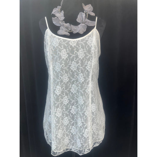 SHEER LACE GOLD LABEL CHEMISE: SMALL