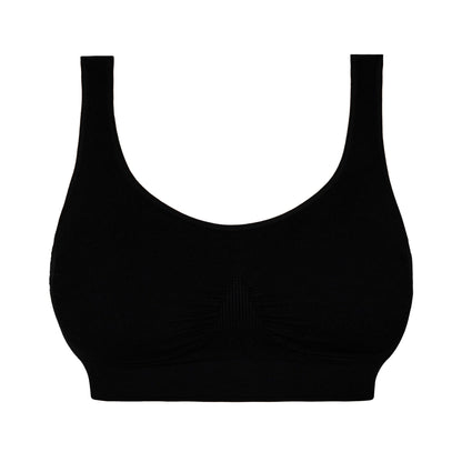 Full Coverage Nipple Concealing Wire-Free Bra | Non-Padded - Black