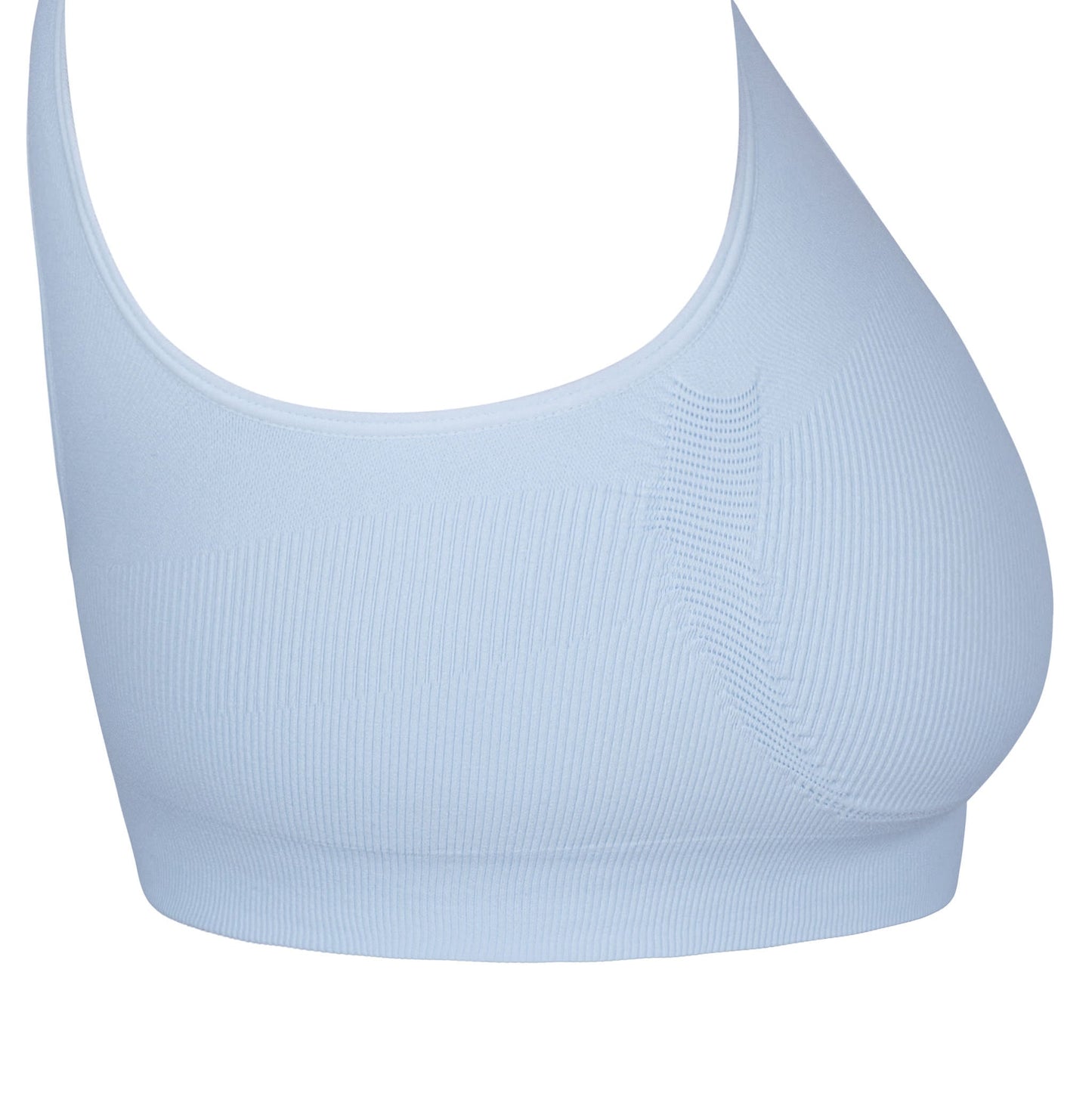 Full Coverage Nipple Concealing Wire-Free Bra | Non-Padded - Blue