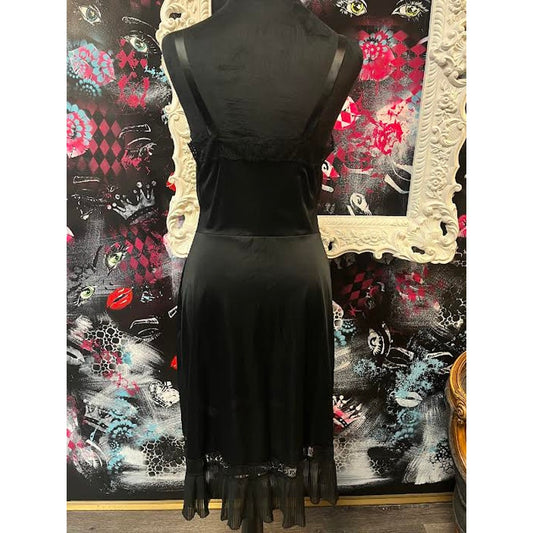 VINTAGE HARVY WOODS BLACK SLIP DRESS (SIZE 34 BUST)