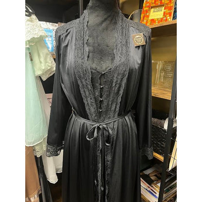 VINTAGE LUCY PEIGNOIR BLACK SET (SMALL)