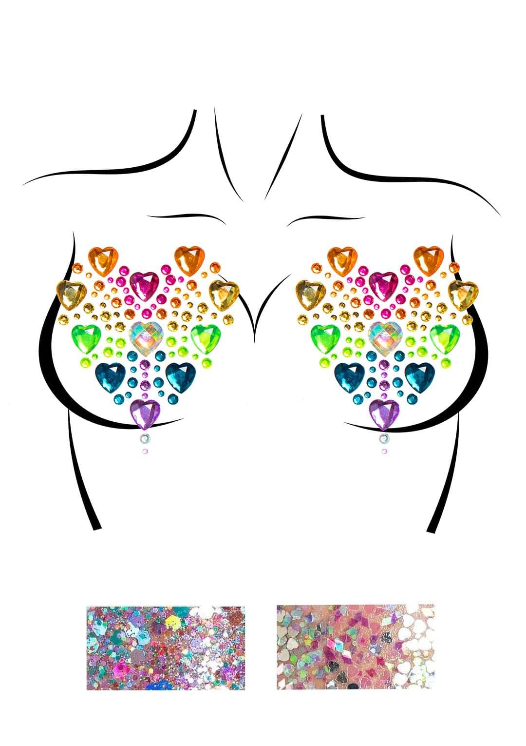 PRISM JEWELS NIPPLE PASTIES & BODY GLITTER