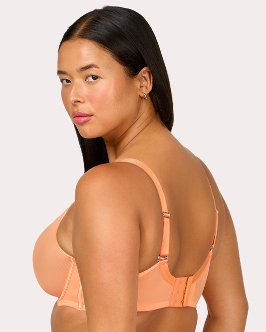 CURVY COUTURE SHEER MESH: ORANGE TANG