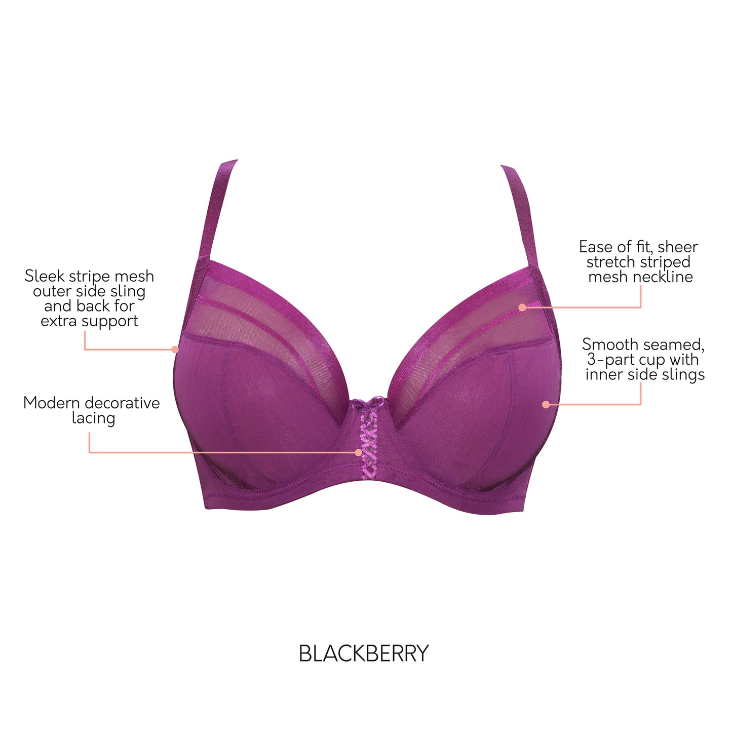 P6062 PARFAIT SHEA UNLINED PLUNGE BLACKBERRY