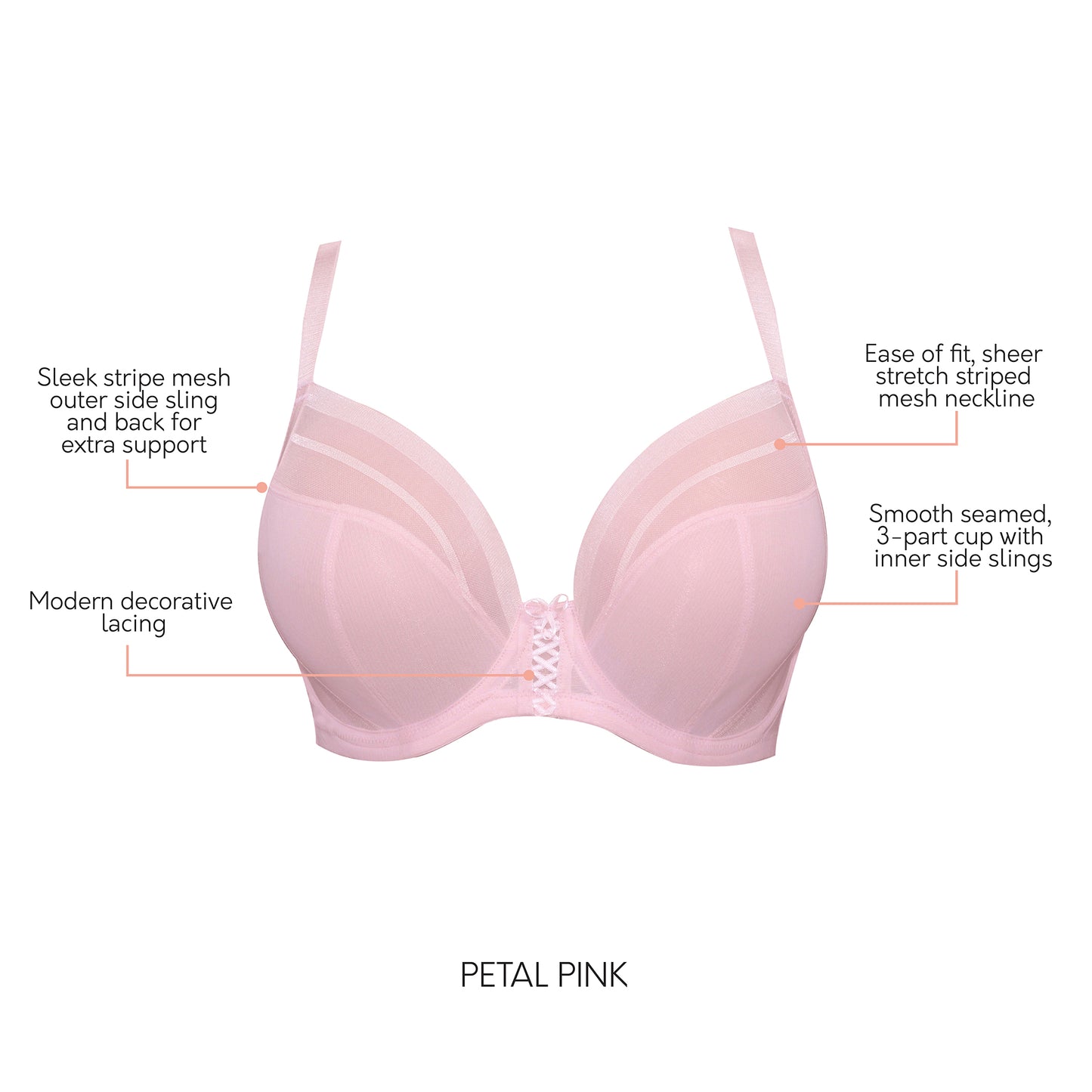 P6062 PARFAIT SHEA UNLINED PLUNGE PETAL PINK