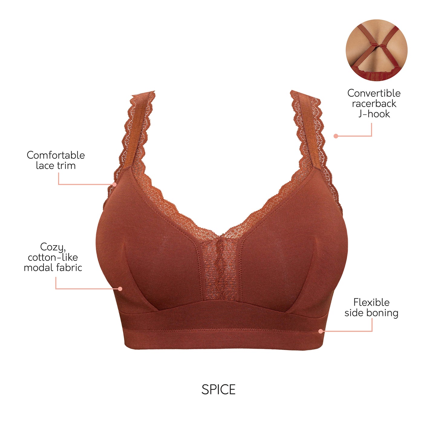 P5641 PARFAIT DALIS BRALETTE SPICE