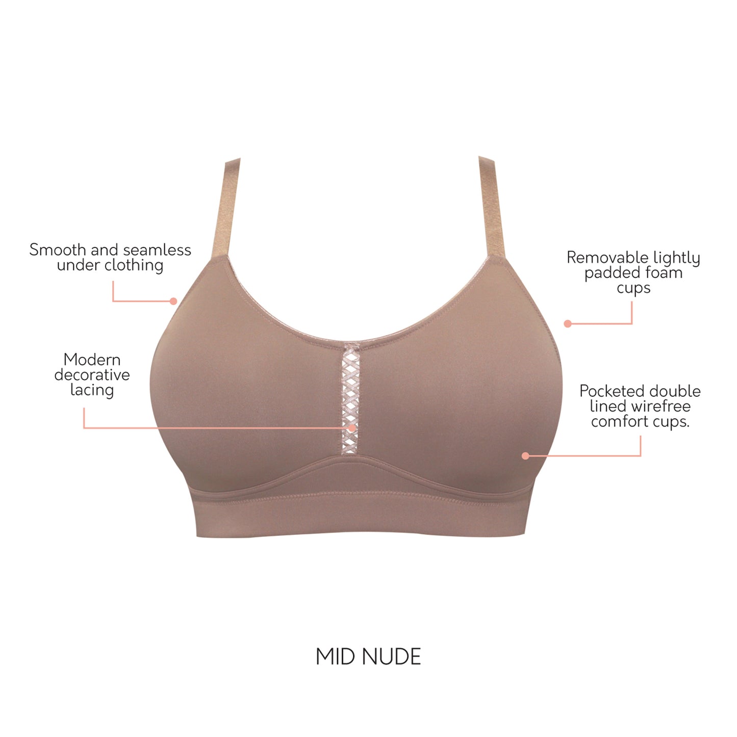 P5861 PARFAIT ERIKA BRALETTE MID NUDE