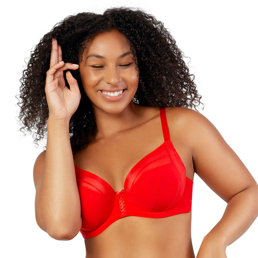 PARFAIT SHEA UNLINED PLUNGE: RACING RED