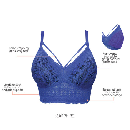 P5951 PARFAIT MIA LACE BRALETTE SAPPHIRE