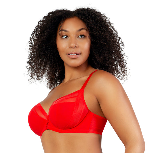 PARFAIT SHEA UNLINED PLUNGE: RACING RED
