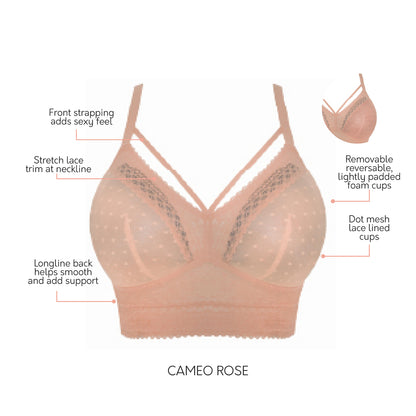 P6011 PARFAIT MIA DOT BRALETTE CAMEO ROSE