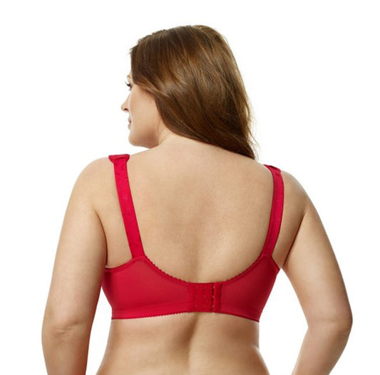ELILA JACQUARD NON-WIRE FULL CUP: RED
