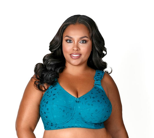 ELILA JACQUARD NON-WIRE FULL CUP: EMERALD